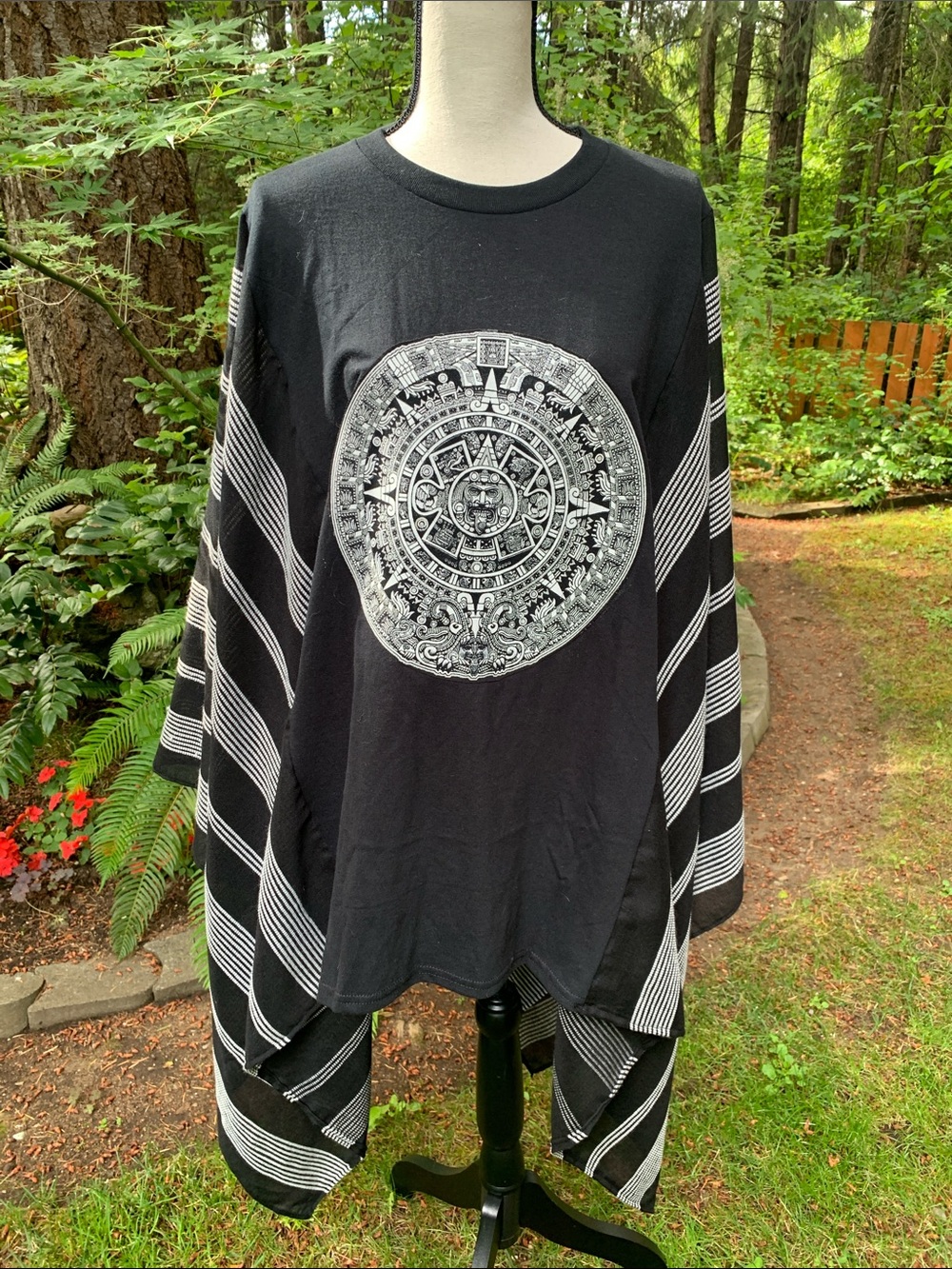 Upcycled Black Graphic Tee Cimbined with a Matching Cardigan.
